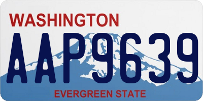 WA license plate AAP9639