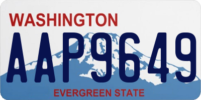 WA license plate AAP9649