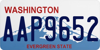 WA license plate AAP9652