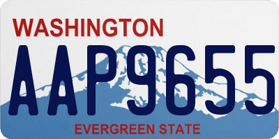 WA license plate AAP9655