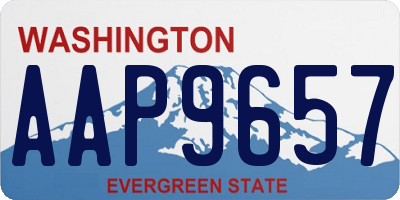 WA license plate AAP9657