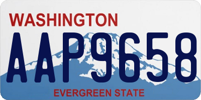 WA license plate AAP9658