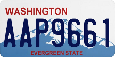 WA license plate AAP9661