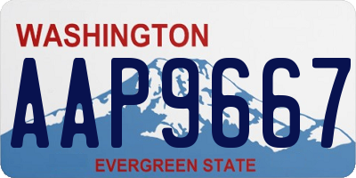 WA license plate AAP9667