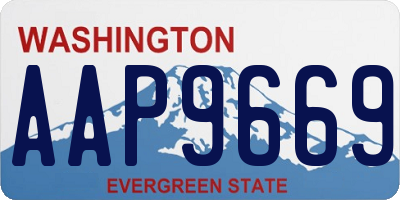 WA license plate AAP9669