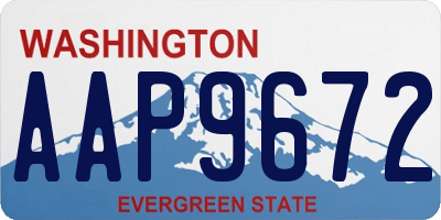 WA license plate AAP9672