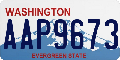 WA license plate AAP9673