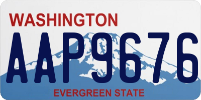 WA license plate AAP9676