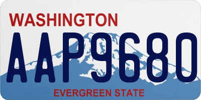 WA license plate AAP9680