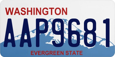 WA license plate AAP9681