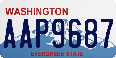 WA license plate AAP9687