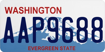 WA license plate AAP9688