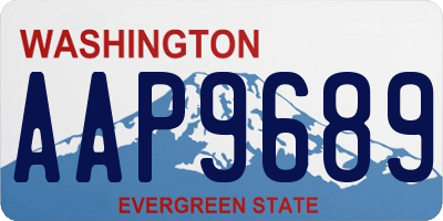 WA license plate AAP9689