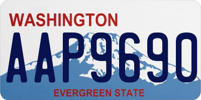 WA license plate AAP9690