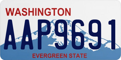 WA license plate AAP9691