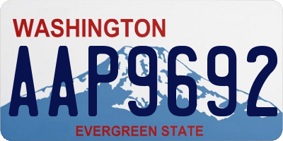 WA license plate AAP9692