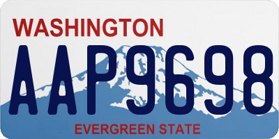 WA license plate AAP9698