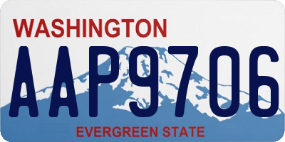 WA license plate AAP9706