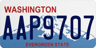 WA license plate AAP9707