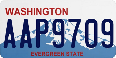 WA license plate AAP9709