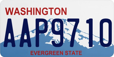 WA license plate AAP9710