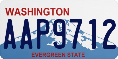WA license plate AAP9712
