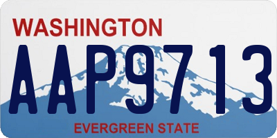 WA license plate AAP9713