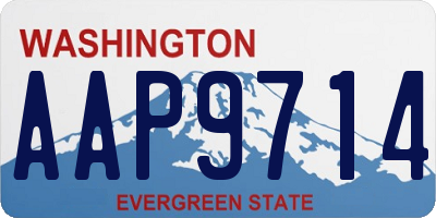 WA license plate AAP9714