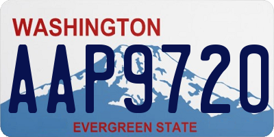 WA license plate AAP9720