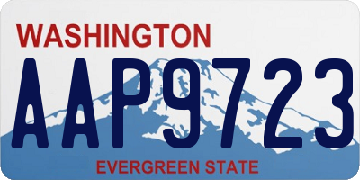 WA license plate AAP9723