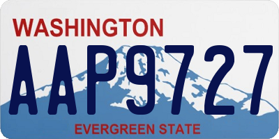 WA license plate AAP9727