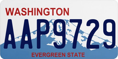 WA license plate AAP9729