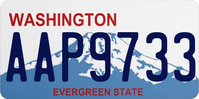 WA license plate AAP9733