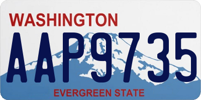 WA license plate AAP9735