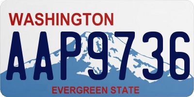 WA license plate AAP9736