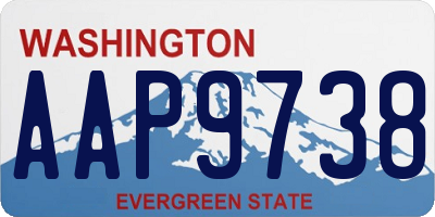 WA license plate AAP9738