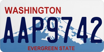 WA license plate AAP9742