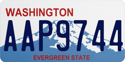 WA license plate AAP9744