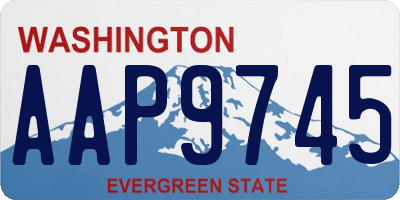 WA license plate AAP9745