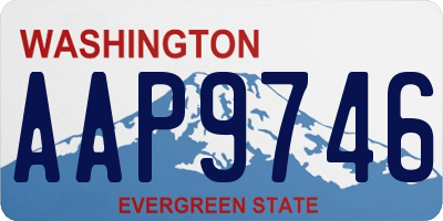 WA license plate AAP9746
