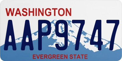 WA license plate AAP9747