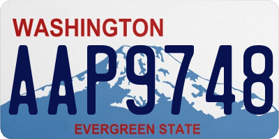 WA license plate AAP9748