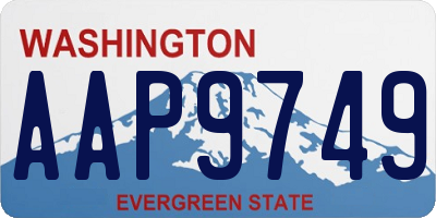 WA license plate AAP9749