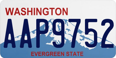 WA license plate AAP9752
