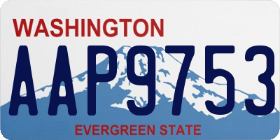 WA license plate AAP9753