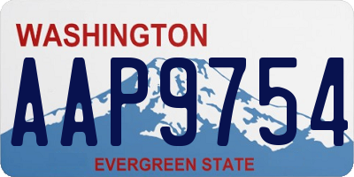 WA license plate AAP9754