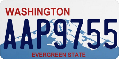 WA license plate AAP9755