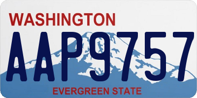 WA license plate AAP9757