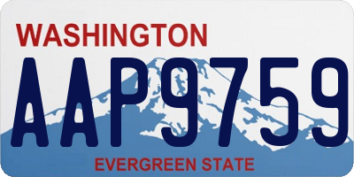 WA license plate AAP9759
