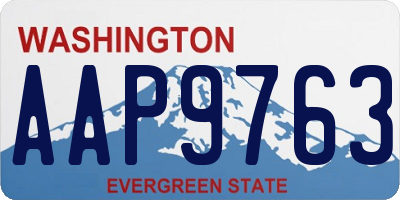 WA license plate AAP9763